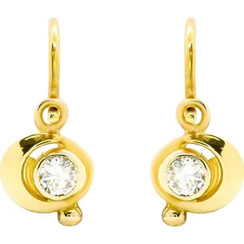 Náušnice Dětské náušnice ze žlutého zlata s kameny 74523600100570