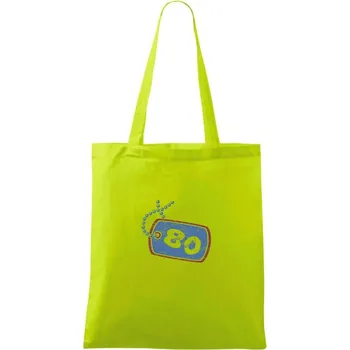 80 na krku - Taška bavlněná - 42 x 38 cm ( Limetková )