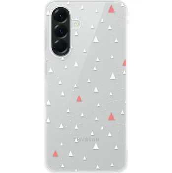 Pouzdro na mobilní telefon Silikonové pouzdro iSaprio - Samsung Galaxy A56 5G - Abstract Triangles 02 - white (Odolný silikonový kryt, obal, pouzdro iSaprio - Samsung Galaxy A56 5G - Abstract Triangles 02 - white - skvělá ochrana a pružnost, stylový UV potisk, lehkost, tiskne se v)