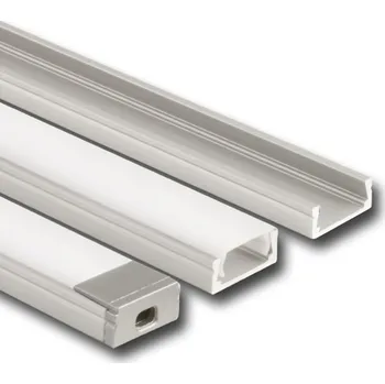 Stavební profil MCLED PROFIL AL PŘIS.NÍZKÝ, PMAA MLÉČNÝ DIF ML-761.001.02.1 1M