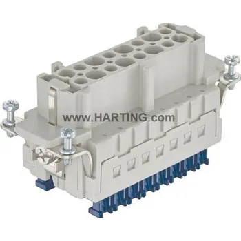 Elektrický konektor AVE VLOŽKA HAN 16ES PRESS CAGE CLAMP ZÁSUVKA 16+PE 16A 0,14-2,5MM2 09330162748