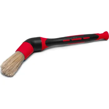 Detailingový štětec pro interiér i exteriér zahnutý 45°, barva: červená