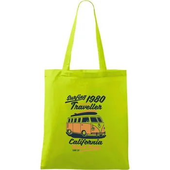 Surfing 1980 - Taška bavlněná - 42 x 38 cm ( Limetková )