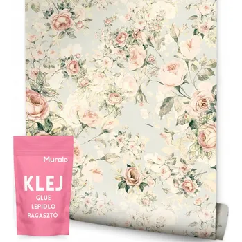 Fototapeta Tapeta do jídelny Růže Květiny Listy Retro styl