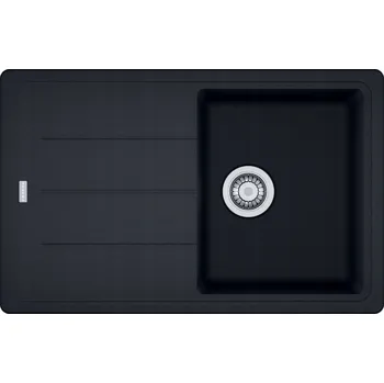 Granitový dřez Jednokomorový granitový dřez Franke Basis černý