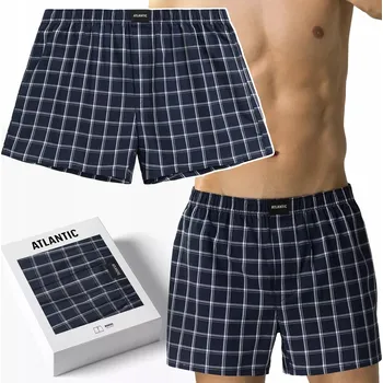 Boxerky ATLANTIC MBT-001 pánské boxerky volného střihu 100% BAVLNA - XL