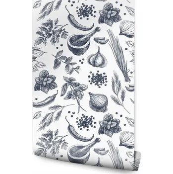 Fototapeta Tapeta bylinky koření listy do kuchyně jídelny