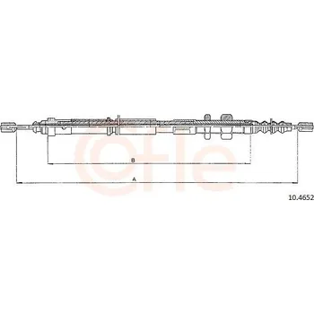 Brzdový systém Tažné lanko, parkovací brzda COFLE 10.4652