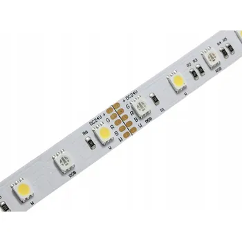 LED osvětlení LED pásek 24V DC RGBW Studená bílá 6000K 14,4W/m 300 SMD 5050 IP20 12mm