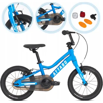 Dětské kolo Dětské kolo ATTABO EASE 14" modré, lehké hliníkové, V-brzdy