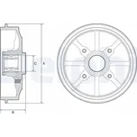 Brzdový buben DELPHI BFR484