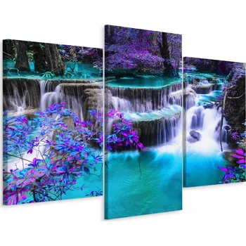 Obraz Obraz Tryptych KRAJINA KASKÁDA Voda Dekorace 150x100