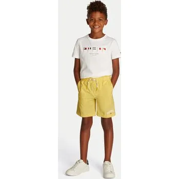 Pánské kraťasy Tommy Hilfiger Sportovní kraťasy KB0KB09642 Žlutá Regular Fit 16Y