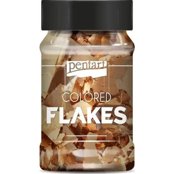 Pentart Barevné fóliové vločky PENTART 100 ml RŮŽOVÁ - ZLATÁ