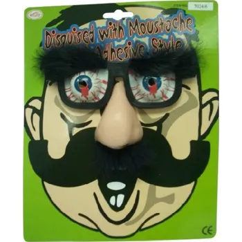 Karnevalový doplněk HM Studio Žertovný předmět brýle s nosem a obočím