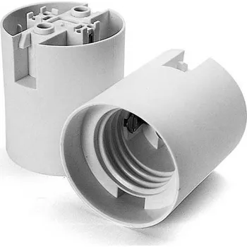 Objímka na žárovku TOM OBJÍMKA FOB-E27/OE-3 HLADKÁ BÍLÁ 7001