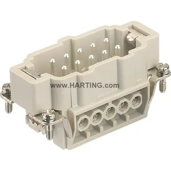 Elektrický konektor AVE VLOŽKA HAN 10E ŠROUBOVÁ VIDLICE 10+PE 16A 0,75-2,5MM2 09330102601