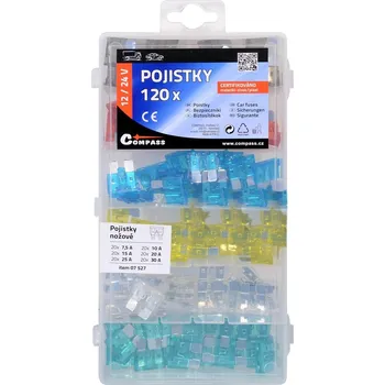 Compass pojistky nožové sada 120ks