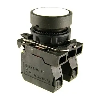 Hlavice pro radiátor Ovladač stiskací Schneider Electric Harmony XB5AA11 1Z, s návratem, bílá