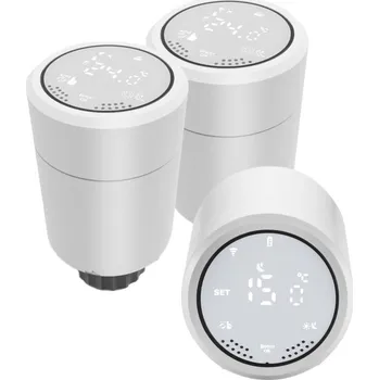 Hlavice pro radiátor Immax NEO Smart - 3x termostatická hlavice Zigbee
