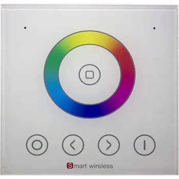 LED páska FK OVLADAČ PRO RGB LED PÁSKY RF, PANEL DOTYKOVÝ DO ZDI BÍLÝ 4739217