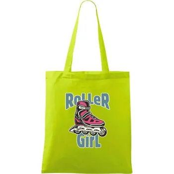 Roller Girl modern - Taška bavlněná - 42 x 38 cm ( Limetková )
