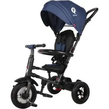 Dětská tříkolka QPLAY Tříkolka Rito air gel (Rubber) Blue, věk 10-72 měsíců