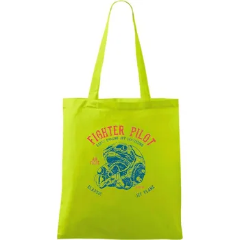 Fighter Pilot - Taška bavlněná - 42 x 38 cm ( Limetková )