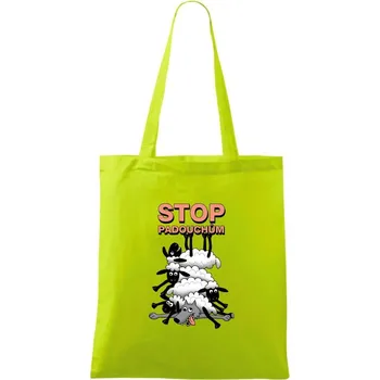 Stop padouchům (Hana-creative) - Taška bavlněná - 42 x 38 cm ( Limetková )