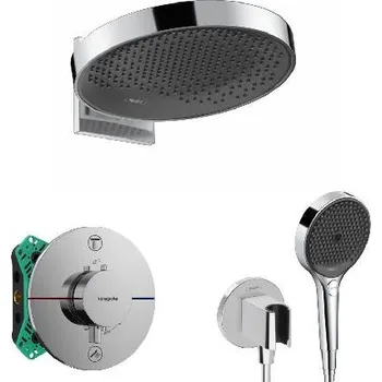 Sprchový set Hansgrohe - Sprchový set s termostatem pod omítku, s tělesem, průměr 36 cm, 3 proudy, chrom SANI21HHH010