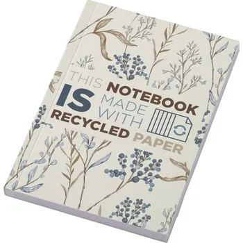 Zápisník Recyklovaný poznámkový blok Novella Austen s měkkou vazbou formátu A6 – 100 listů - Slonovinově bílá