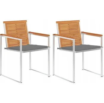 Zahradní židle VidaXL dřevěná šedá