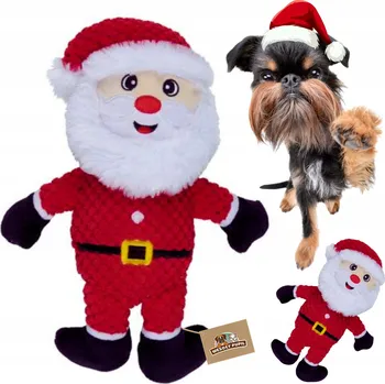 Hračka pro psa Plyšová Hračka pro psa Wesoły Pupil Hračka pro psy ŚWIĄTECZNA MIKOŁAJ plyšová hračka pískací mazlíček