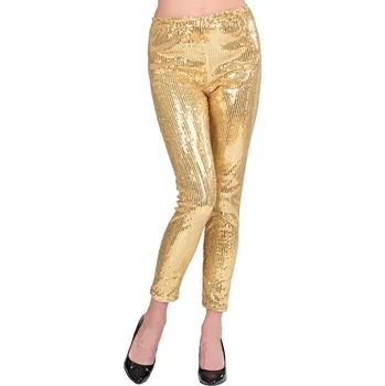 Dámské legíny Zlaté flitrované legíny - M