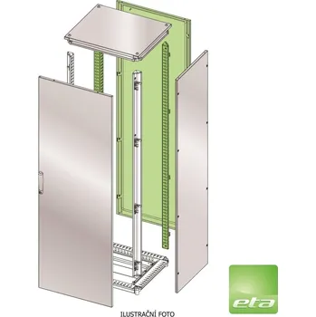 Rozvaděč ETA ENUX ZADNÍ ZÁKRYT + SLOUPKY (Š600XV1800MM) IP55 /EURE060180