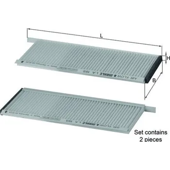 Ventilátor topení a klimatizace Kabinový filtr MAHLE LA 195/S