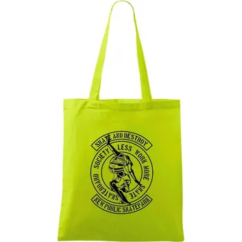 Skate And Destroy - Taška bavlněná - 42 x 38 cm ( Limetková )