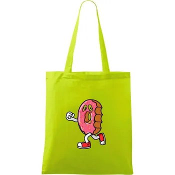 Nakousnutý donut - Taška bavlněná - 42 x 38 cm ( Limetková )