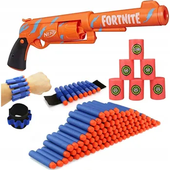 Dětská zbraň NERF FORTNITE PISTOLE REVOLVER 6-RAN + 6 ŠIPEK F2678