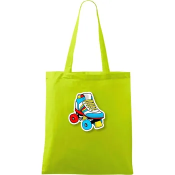 Kolečková hustá brusle - Taška bavlněná - 42 x 38 cm ( Limetková )