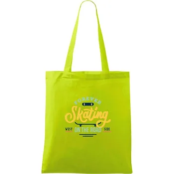 Forever skateing on the road - Taška bavlněná - 42 x 38 cm ( Limetková )