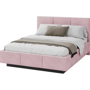 Postel Čalouněná postel AVEIRO 160x200 s kovovým zdvižným roštem PARIS RŮŽOVÁ