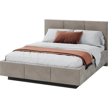 Postel Čalouněná postel AVEIRO 160x200 s kovovým zdvižným roštem PARIS Mousse Béžová