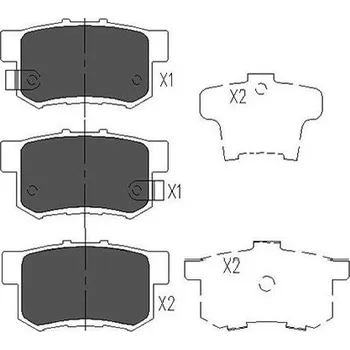 Brzdová destička Sada brzdových destiček, kotoučová brzda KAVO PARTS KBP-2008