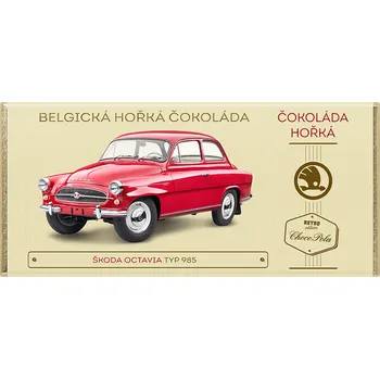 Čokoláda CHOCO POLA - Škoda Octavia, typ 985, červená - hořká čokoláda 100g