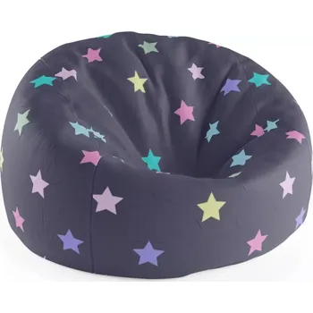 Sedací pytel Sablio Sedací vak Cocoon Hvězdy na modré - 75 x 45 x 35 cm