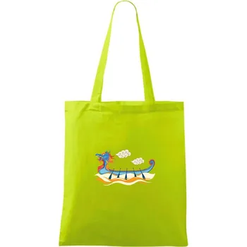 Dračí loď plameny - Taška bavlněná - 42 x 38 cm ( Limetková )