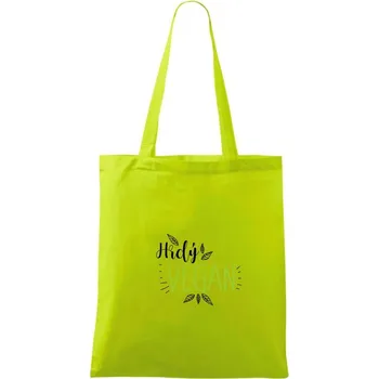 Hrdý vegan - Taška bavlněná - 42 x 38 cm ( Limetková )