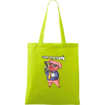 Agent prasoň - Taška bavlněná - 42 x 38 cm ( Limetková )