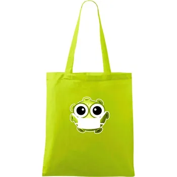 Virus s rouškou - Taška bavlněná - 42 x 38 cm ( Limetková )